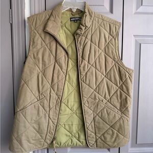 J. Crew Men's Olive Quilted Vest